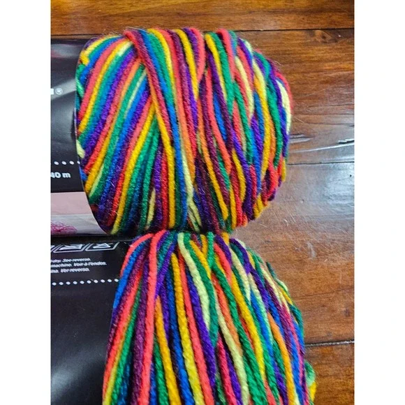 Red Heart Super Saver Jumbo Yarn Mexicana‎ 2 Skeins 10 oz Each 482 yards - Picture 2 of 5